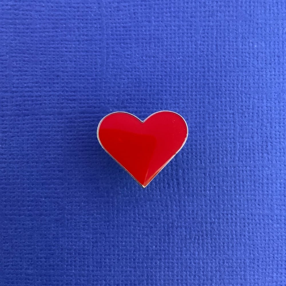 Red Heart Enamel Pin Badge #0025