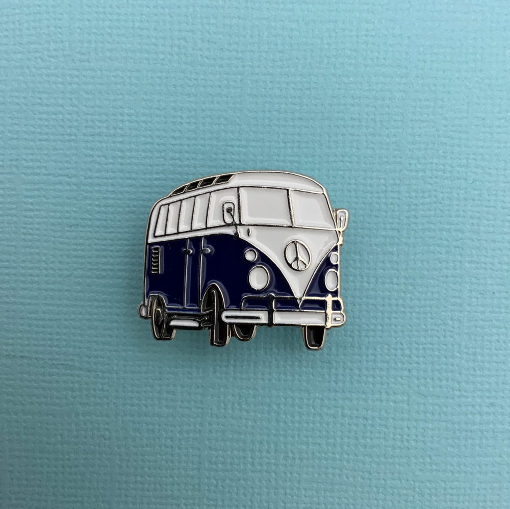 Dark Blue Enamel Metal Pin Badge #0133