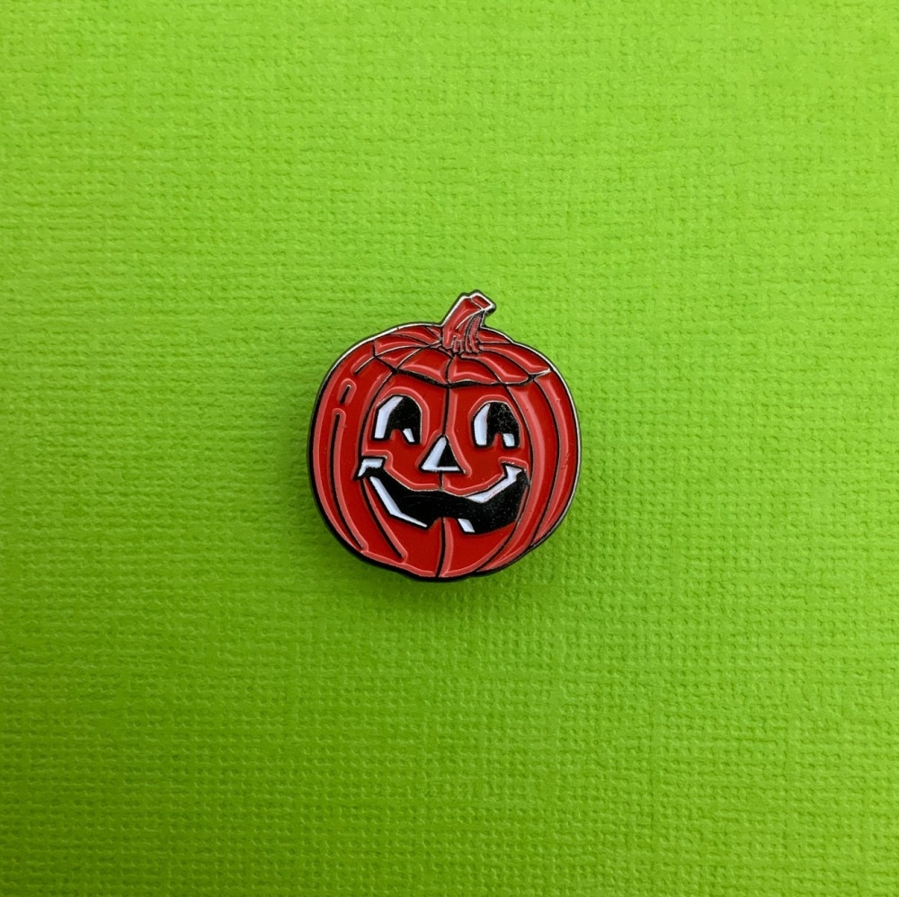 #0120 Pumpkin Jack 'o Lantern Enamel Pin Badge