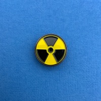 Radioactive Toxic Warning Enamel Metal Pin Badge #0118