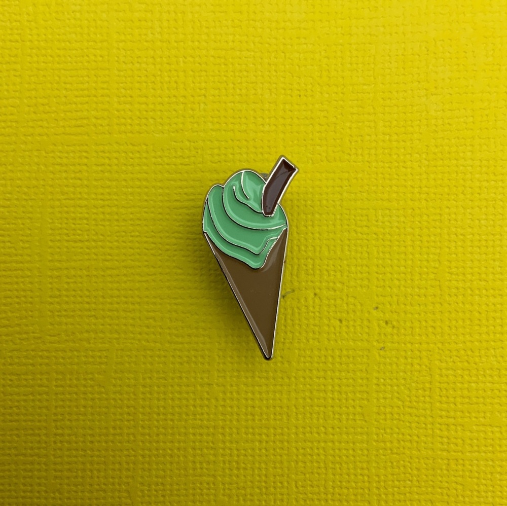Mint Ice Cream Enamel Metal Pin Badge #0131