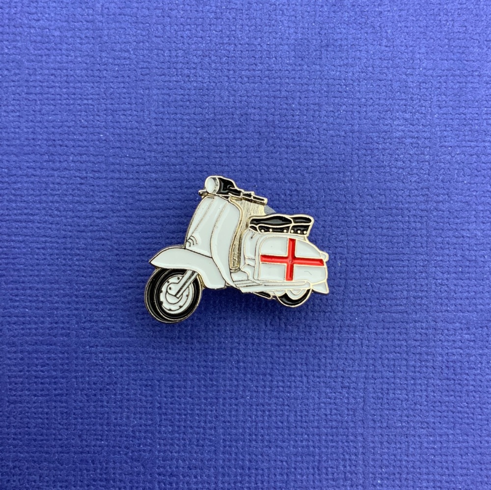 St Georges England Flag Scooter Enamel Metal Pin Badge #0082