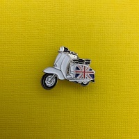 Union Jack UK Flag Scooter Enamel Metal Pin Badge #0085