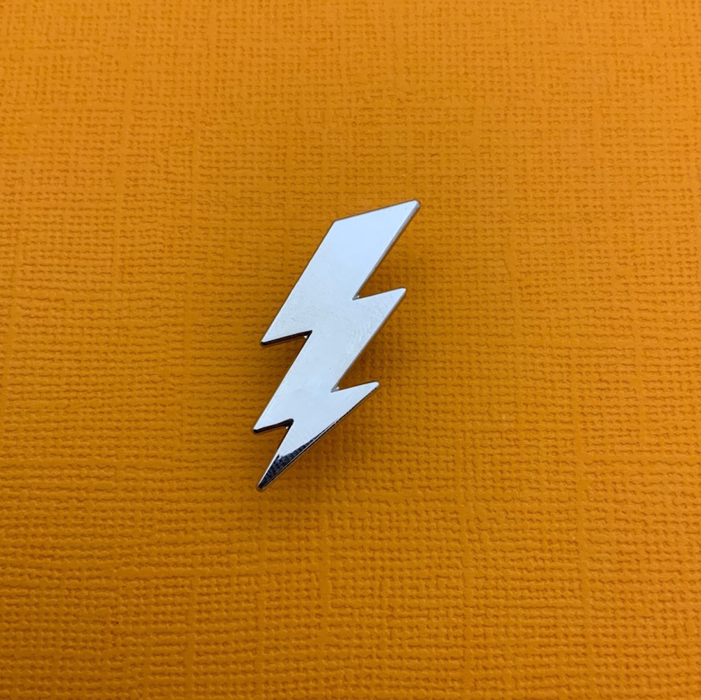 Lightning Bolt Metal Pin Badge #0043