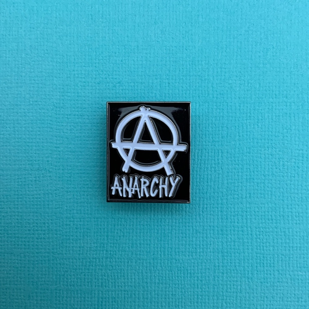 #0115 Anarchy Biker Enamel Metal Pin Badge