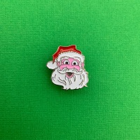 Father Christmas / Santa Head Enamel Pin Badge