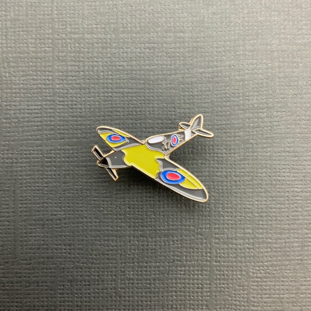WW2 Spitfire Plane Enamel Pin Badge #0070