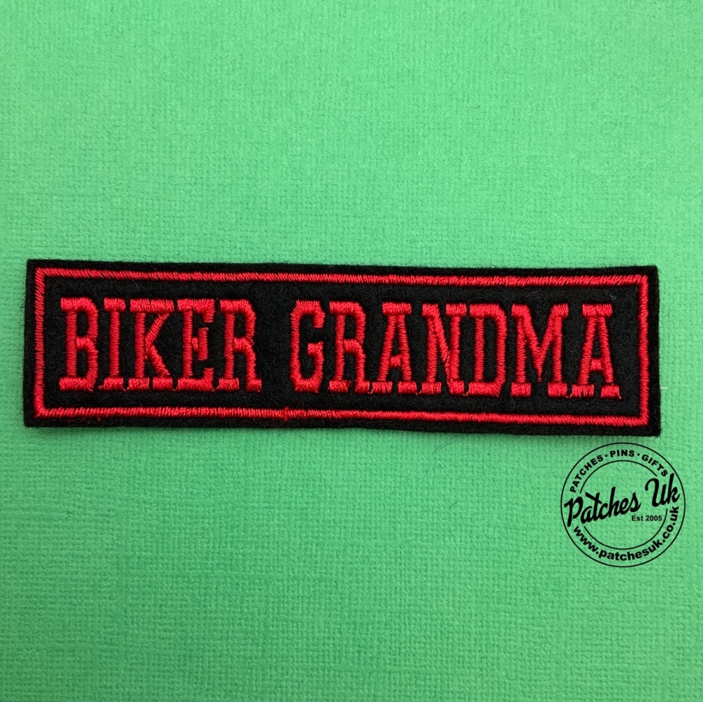 Biker Grandma - 1 line felt patch #0022