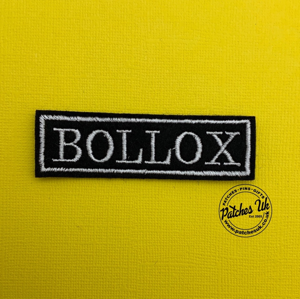 Bollox  - 1 line felt patch #0025