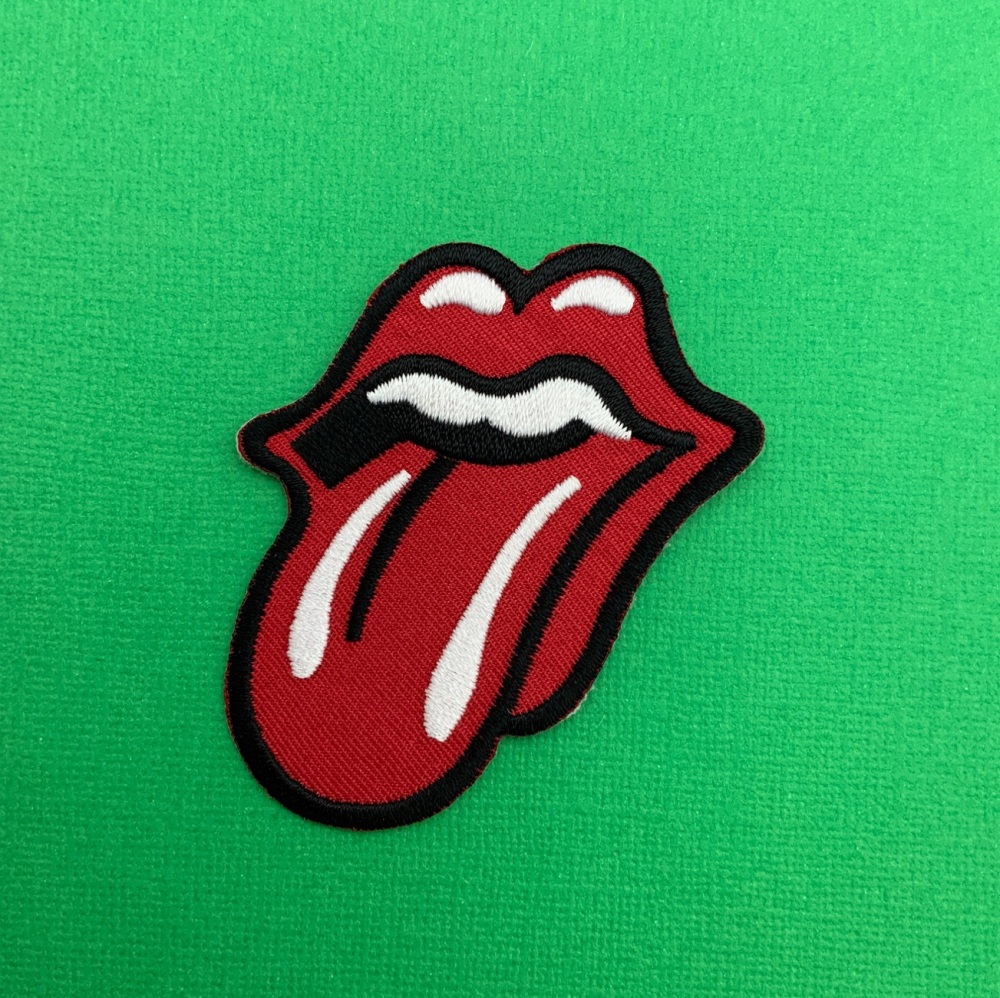 Mouth Rolling Stones Fabric Embroidered Patch Music Band Rock #0067
