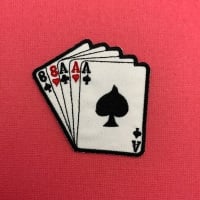Playing Cards Embroidered Fabric Patch #0114