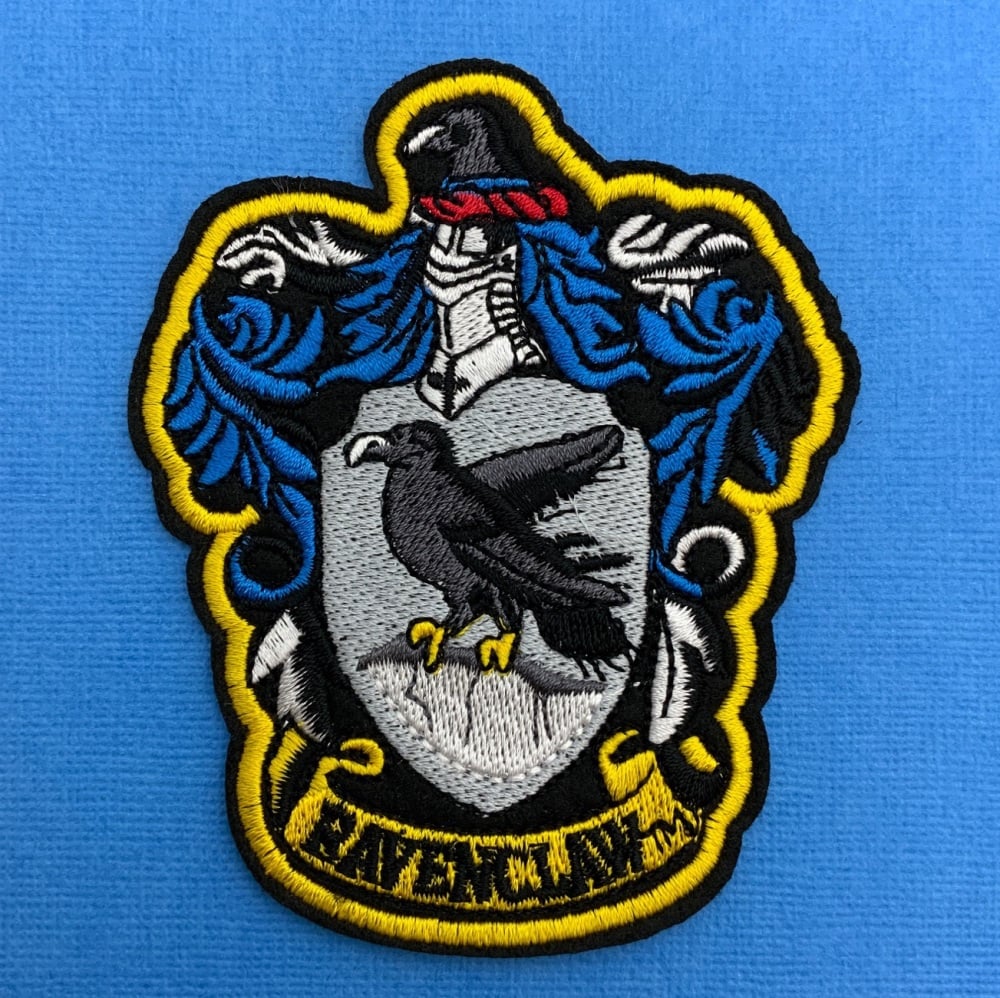 Ravenclaw Crest Embroidered Fabric Patch #0091