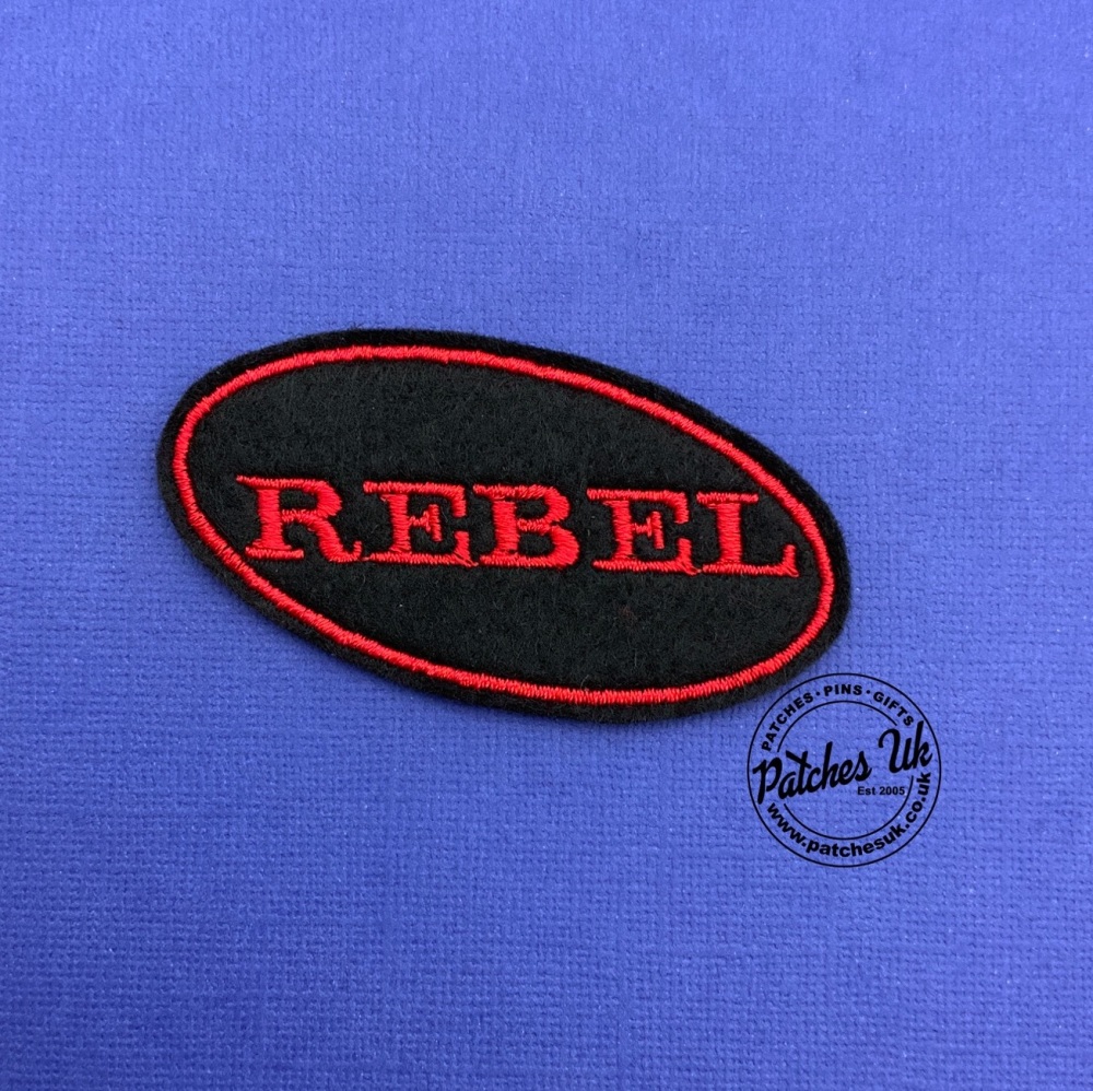 REBEL - Oval felt patch #0051