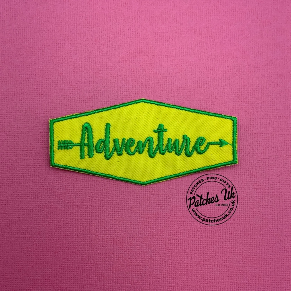 Adventure Arrow Text Embroidered Patch Prefect for Little Explorers #0128