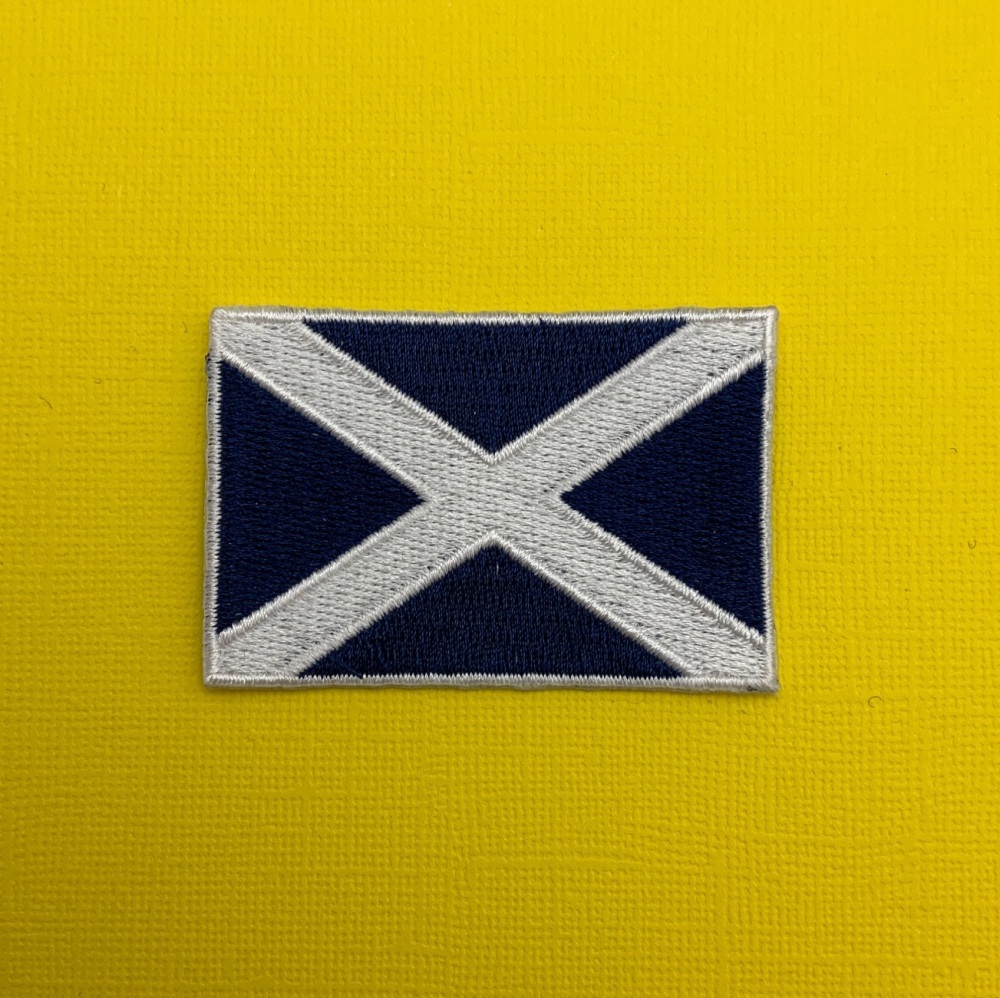 Scottish Flag Embroidered Fabric Patch #0106
