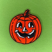 Pumpkin Embroidered Fabric Patch #0102