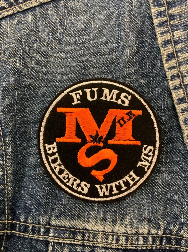 FUMS Bikers With MS Circle Embroidered Patch - BWMS Club Patch