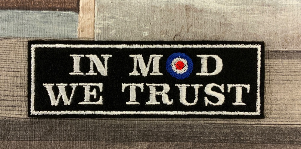 In MOD We Trust Embroidered Sew On Felt Patch With MOD Target - Clearance