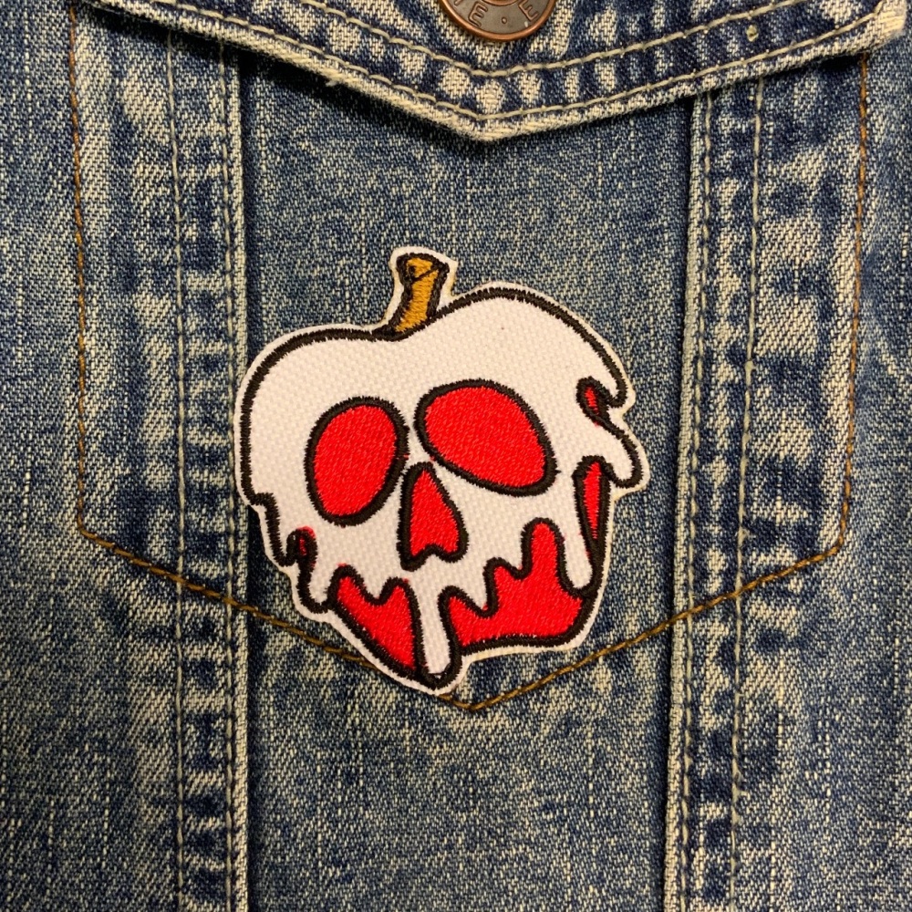 Poison Apple Embroidered Fabric Iron on Patch