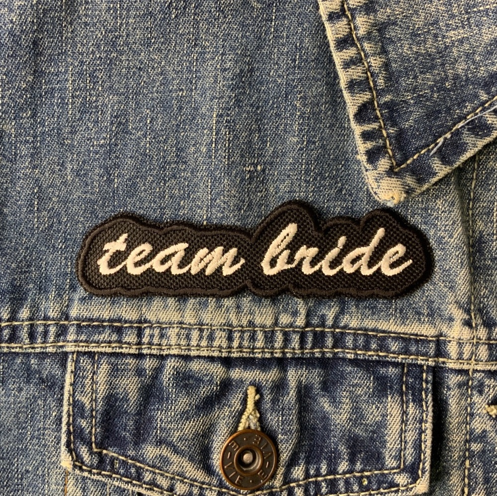 Team Bride Iron on Cloth Embroidered Patch 0008