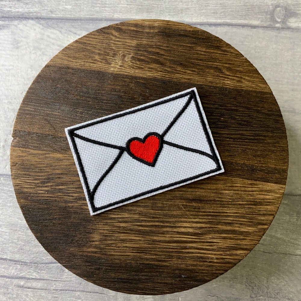 Love Letter Valentines Love Embroidered Iron On Patch