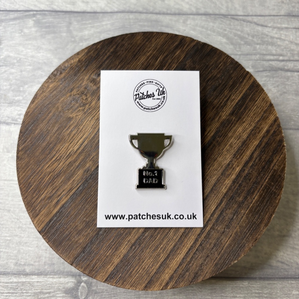 No. 1 Dad Trophy Enamel Pin Badge #0062