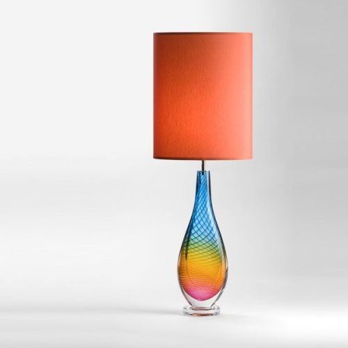 Westmorland Lamp | Troutbeck | terracotta shade (lit)