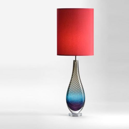 Large Westmorland Lamp | Langdale | brick shade (lit)