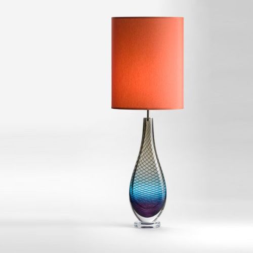 Large Westmorland Lamp | Langdale | terracotta shade (lit)