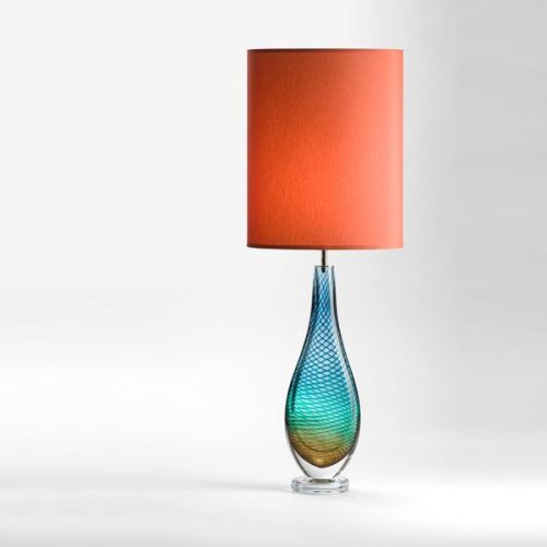 Large Westmorland Lamp | Grasmere | terracotta shade (lit)