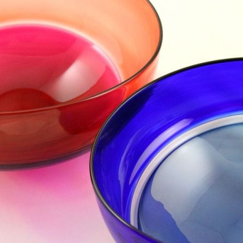 Oval Encalmo Bowl | small | steel & cobalt
