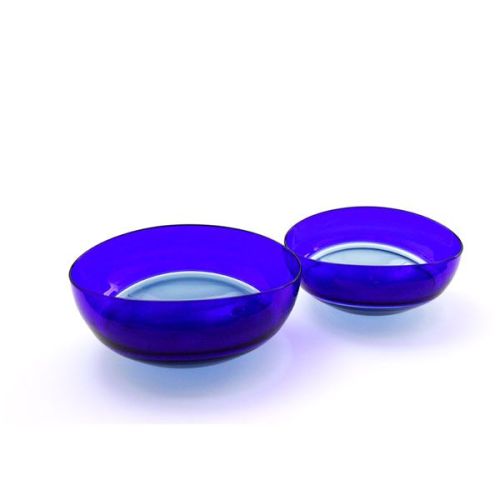 Oval Encalmo Bowl | small | steel & cobalt