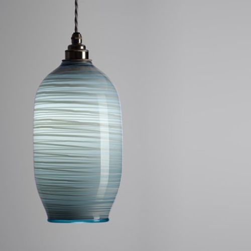 Beehive Pendant | opal dark grey lit