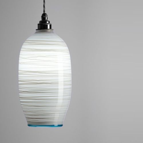 Beehive Pendant | opal white lit