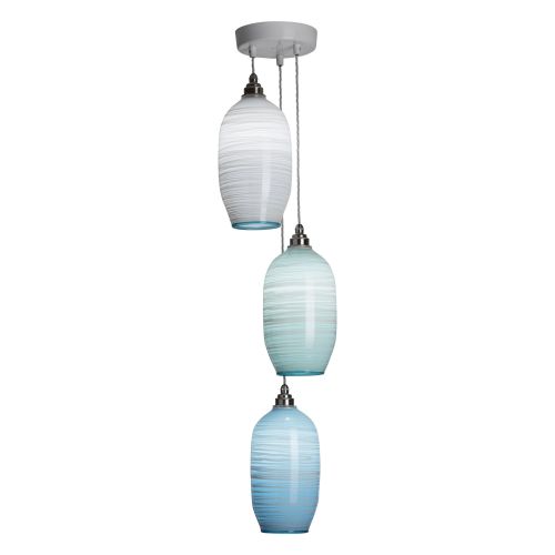 Beehive Pendants | pale mixed colours triple