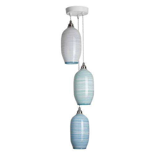 Beehive Pendants | pale mixed colours triple