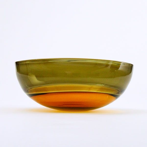 Oval Encalmo Bowl | medium | amber & olive