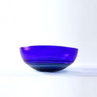 Oval Encalmo Bowl | small | steel & cobalt