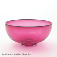 <!-- 003 -->Zest Bowl | fuchsia with trailed rim