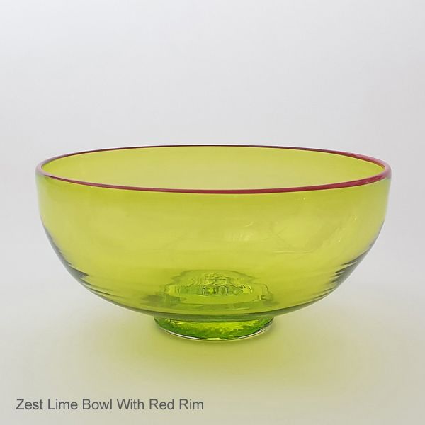 Zest Bowl | lime with trailed rim