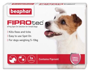 BEAPHAR FIPROtec® FLEA SPOT ON TREATMENT SOLUTION FOR SMALL DOG. VET-STRENGTH 