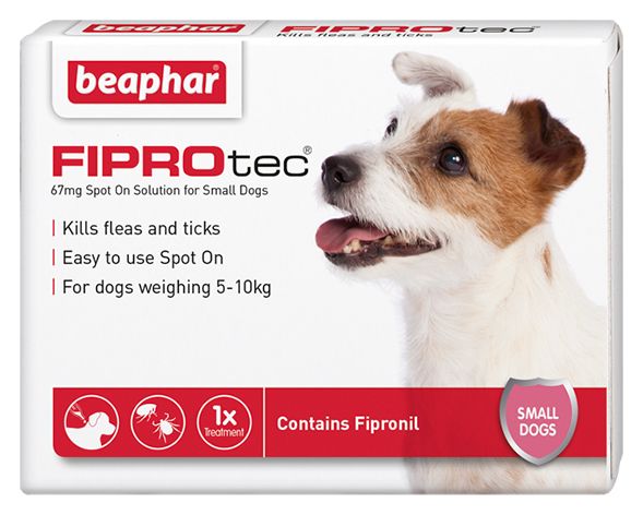 BEAPHAR FIPROtec® FLEA SPOT TREATMENT SOLUTION FOR SMALL DOG. VET-STRENGTH 