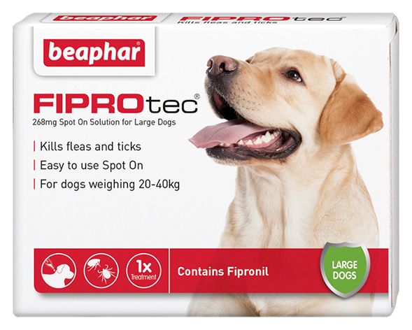 BEAPHAR FIPROtec® FLEA SPOT ON TREATMENT SOLUTION FOR LARGE DOG. VET-STRENG