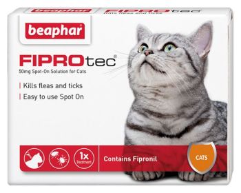BEAPHAR FIPROtec® FLEA SPOT ON TREATMENT SOLUTION FOR CAT. VET-STRENGTH 