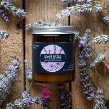 Rose Geranium & Lavender Medium Amber Jar 180ml