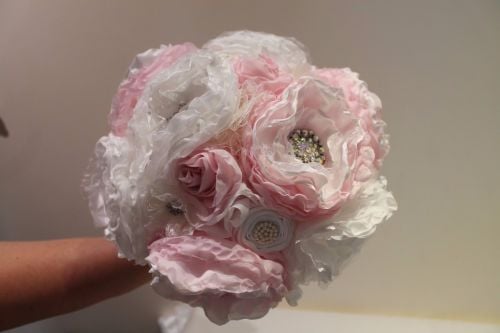Bridal Bouquet Shabby Chic Fabric Flowers