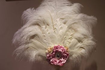 Marie Antoinette Ostrich Feather Fan Wedding Bouquet