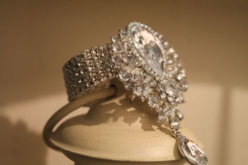 Wedding Crystal Brooch Silver wrist corsage