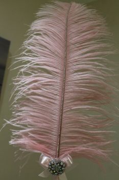 Extra Large Pink Ostrich Feather Pen