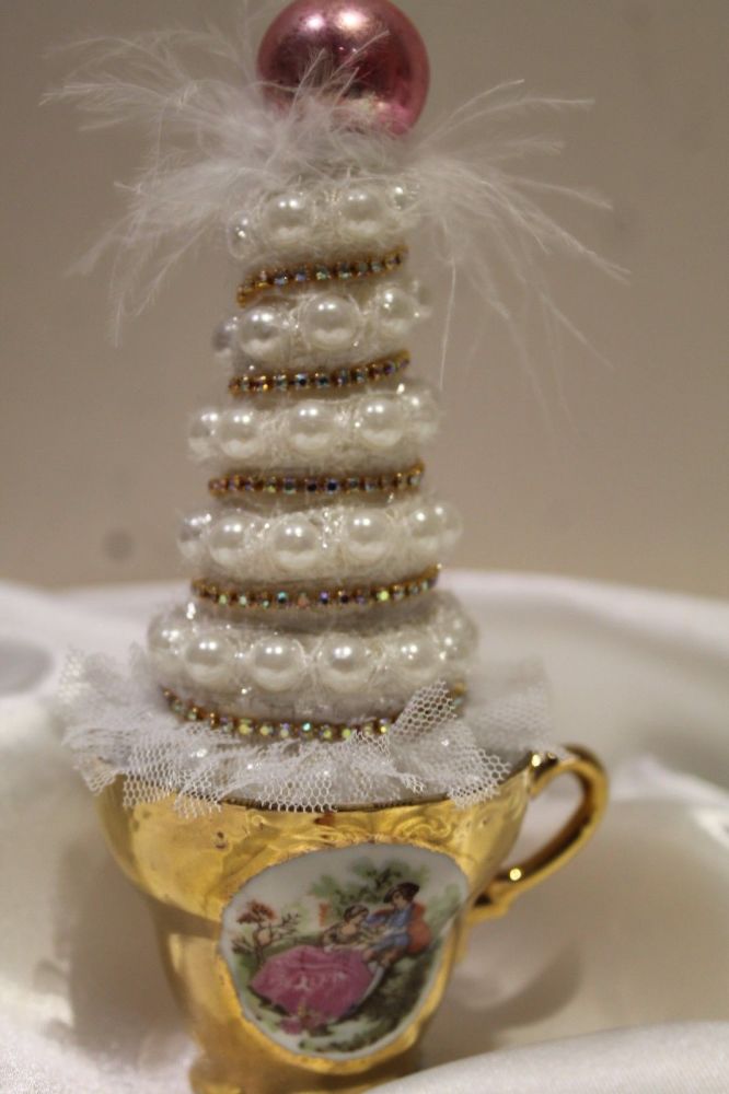 Shabby Chic Vintage Tea Cup Christmas Tree
